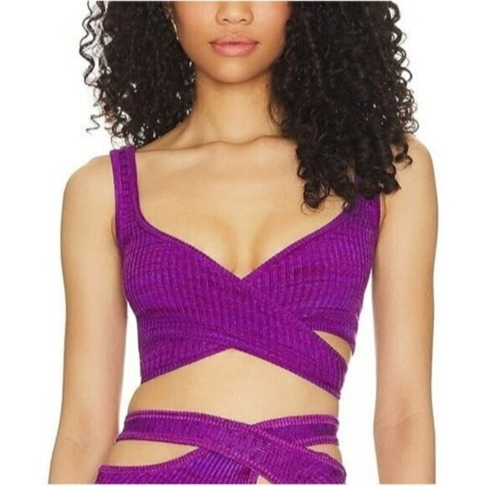 H:ours Arlo Crossover Top - Purple Spacedye